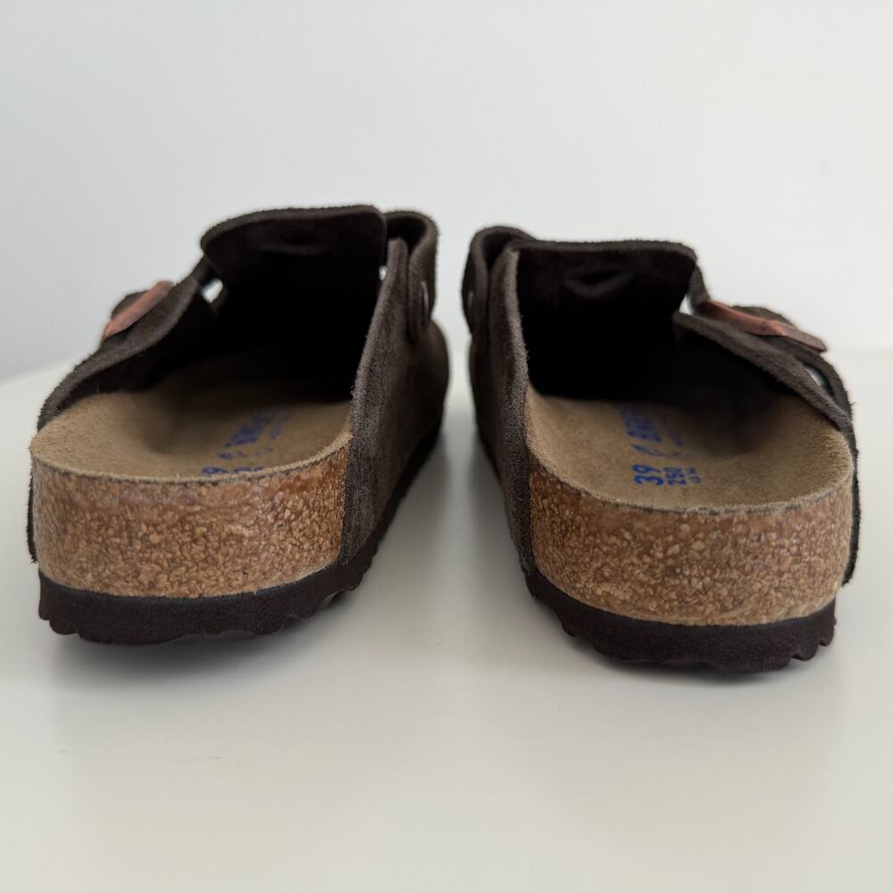 Birkenstock Boston Clog Womens 8 EU39 Brown Mocha Soft Footbed Suede Leather - Picture 10 of 13